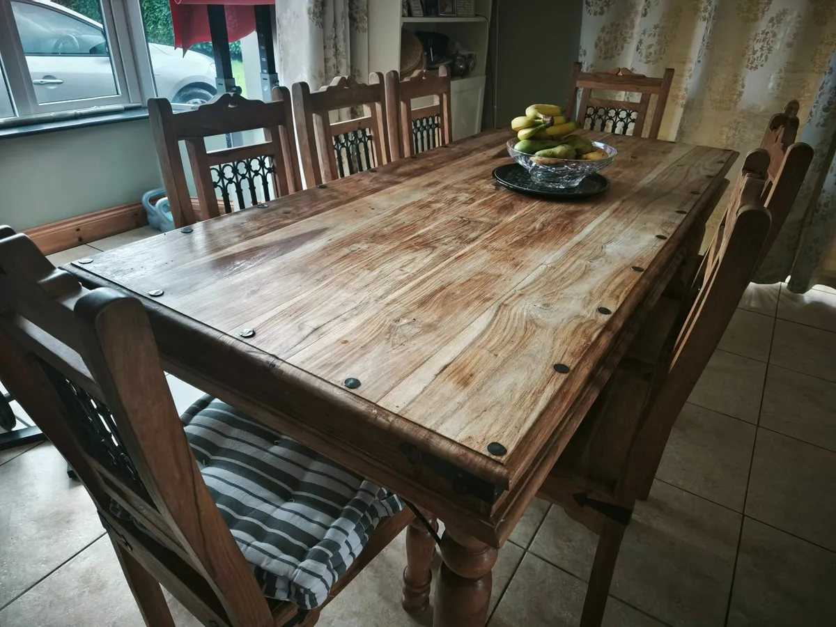 Dining table 8 chairs - Image 1