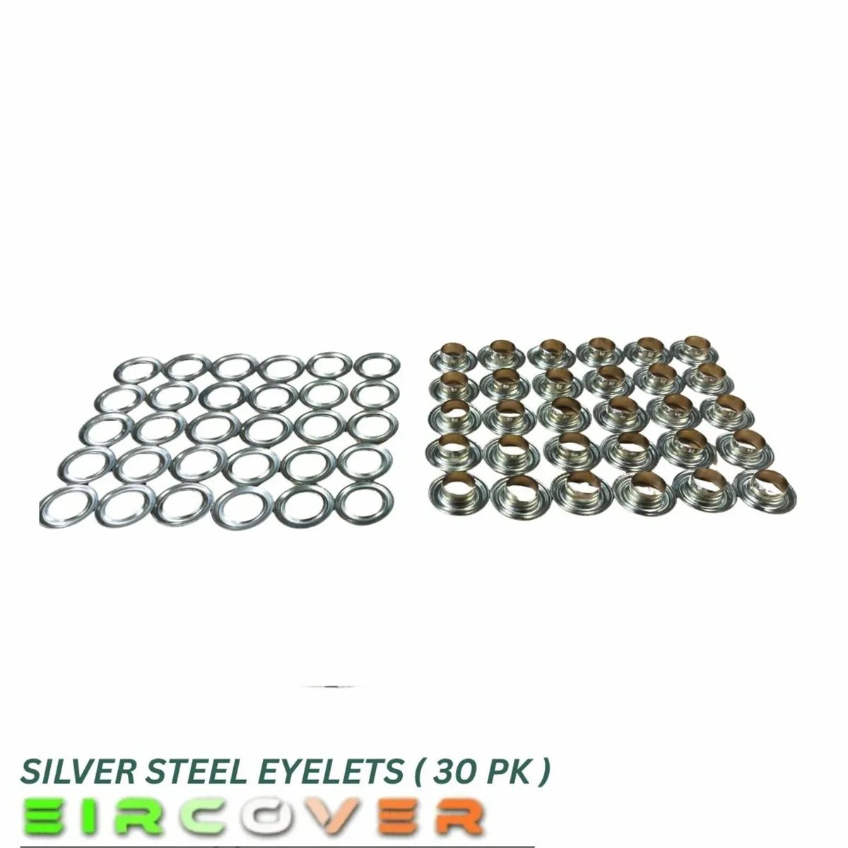 Silver Steel eyelets pack of 30 pcs - Image 2
