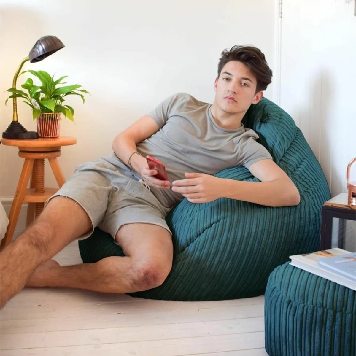 Slouchbag Large Corduroy Bean Bag Chair - Adult - Image 2