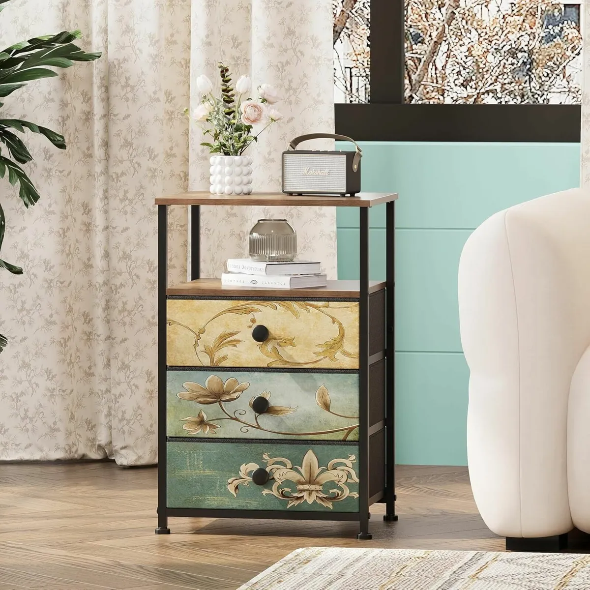 Chest of Drawers with Open Shelf 3 Dresser for - Image 2