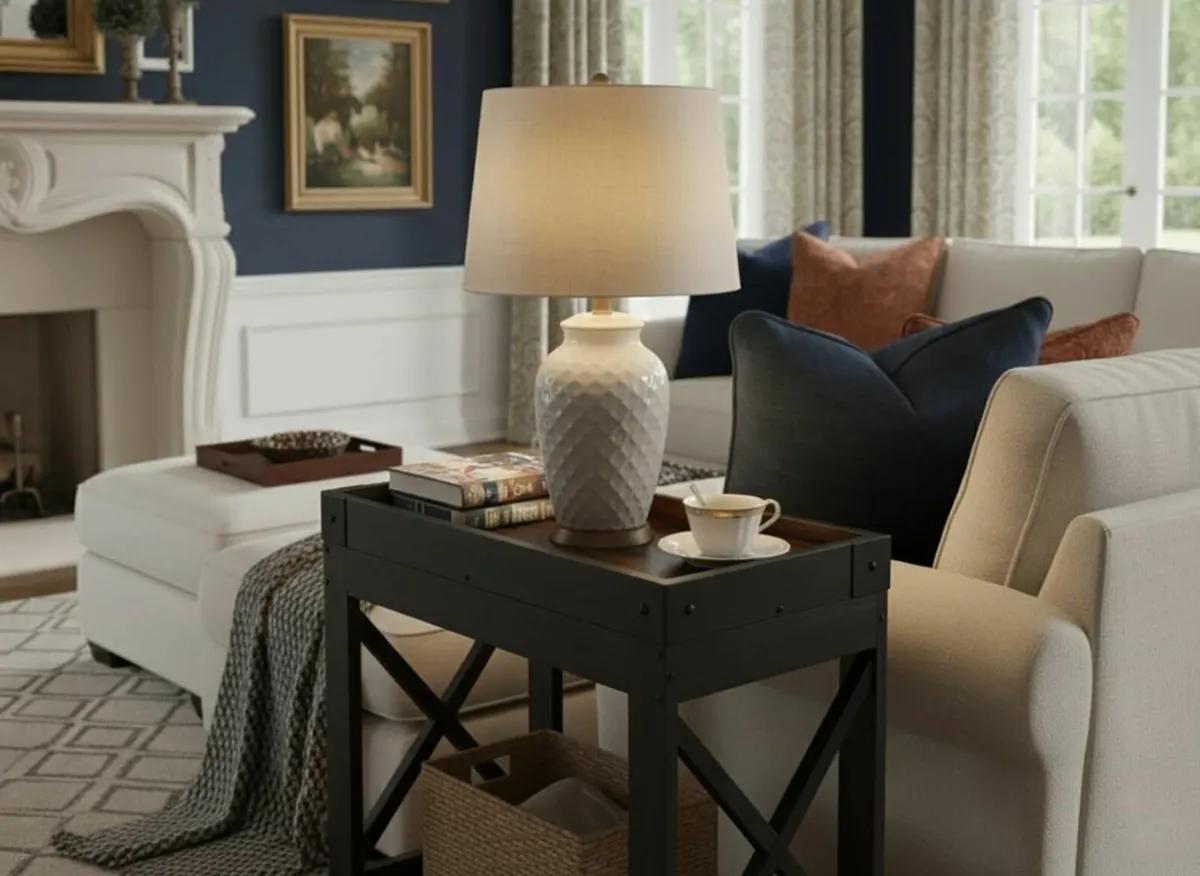 Narrow Side Table End Sofa Nightstand for Bedroom - Image 4