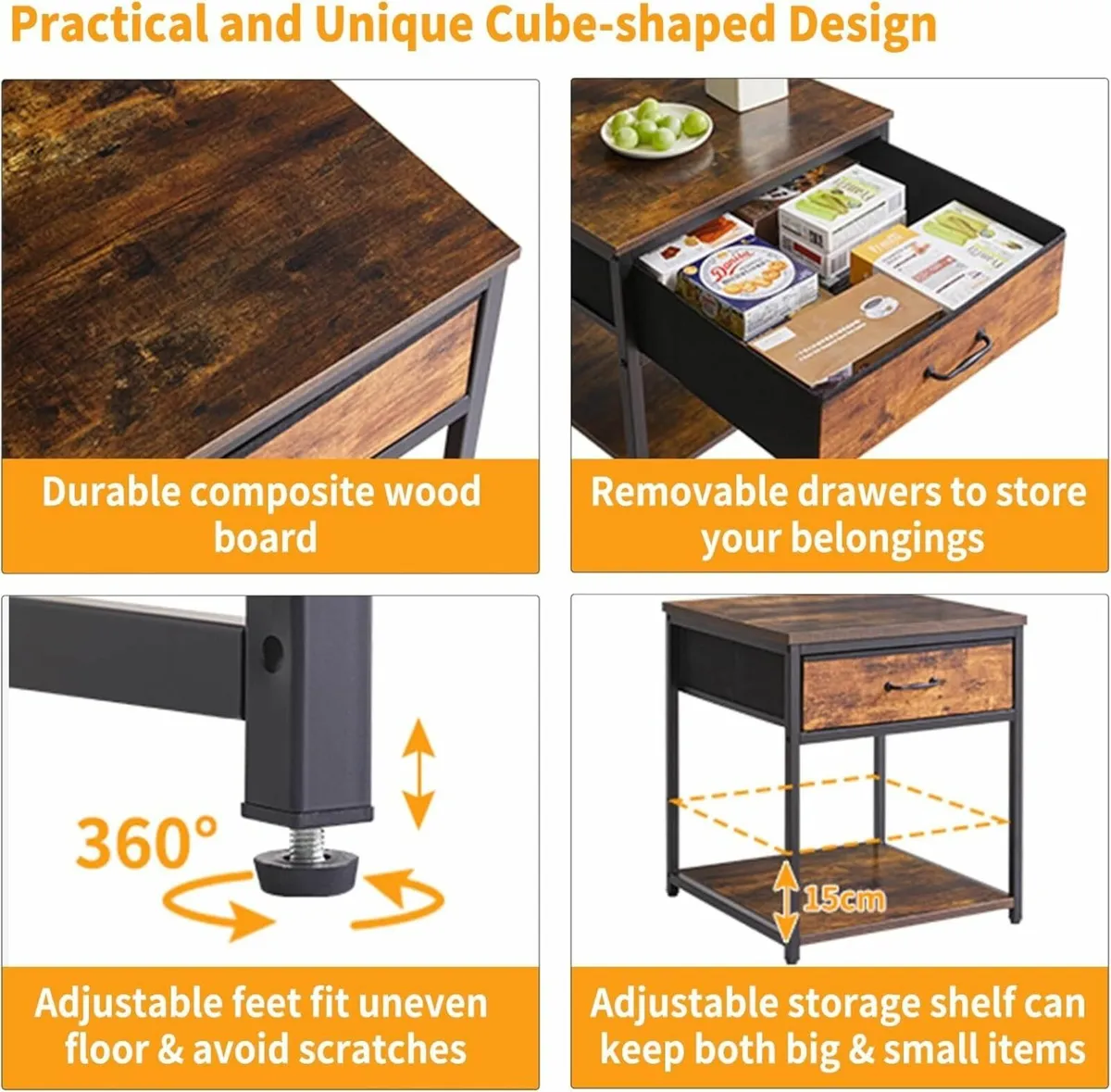 Small Table Stand 20 Inch Multi-Functional Side - Image 4