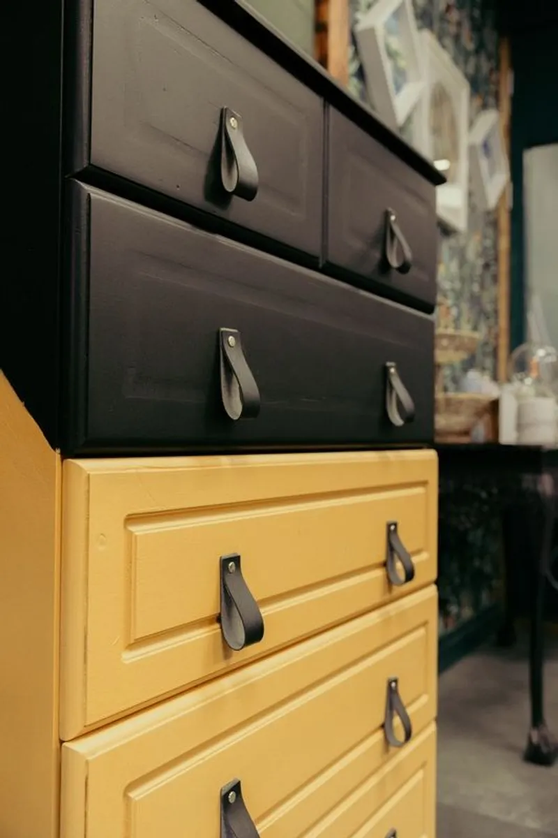 Upcycled Two-Tone Designer Chest of Drawers - Image 2