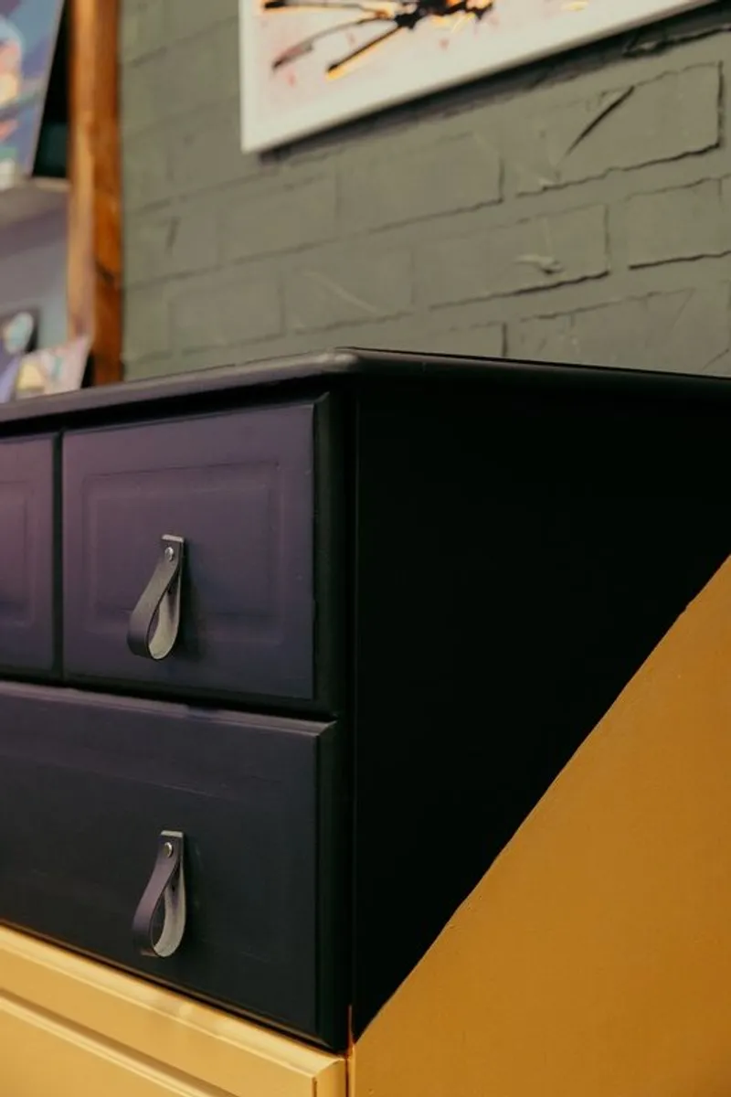 Upcycled Two-Tone Designer Chest of Drawers - Image 4
