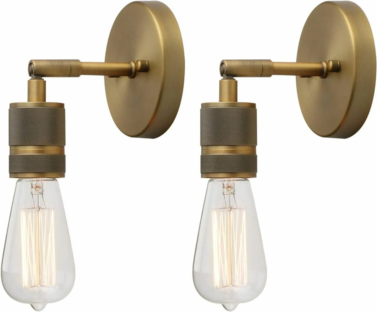 Set of 2 Vintage Up/Down Wall Light Industrial - Image 1