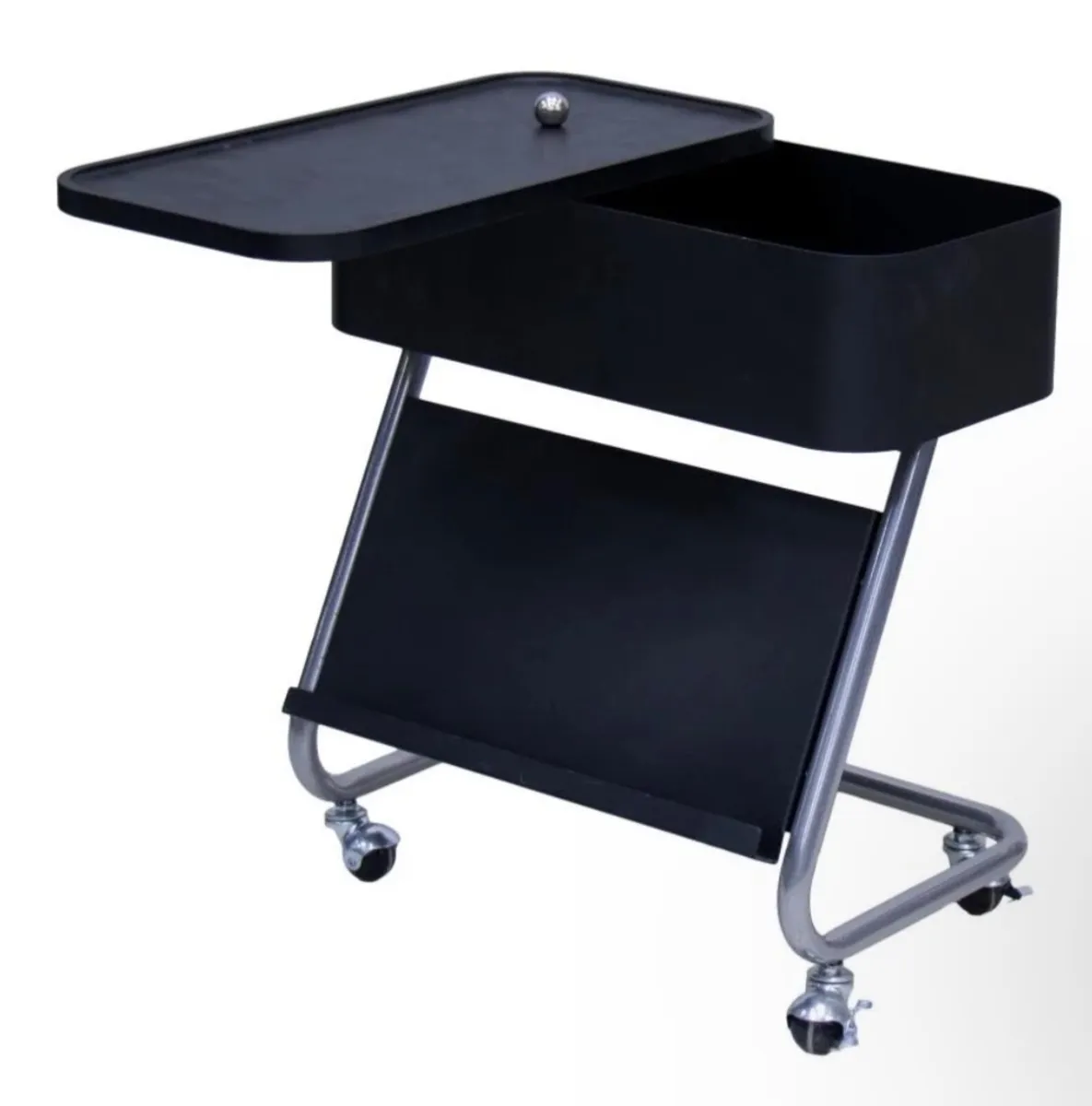 Modern Side Table / Storage Unit – Black - Image 3