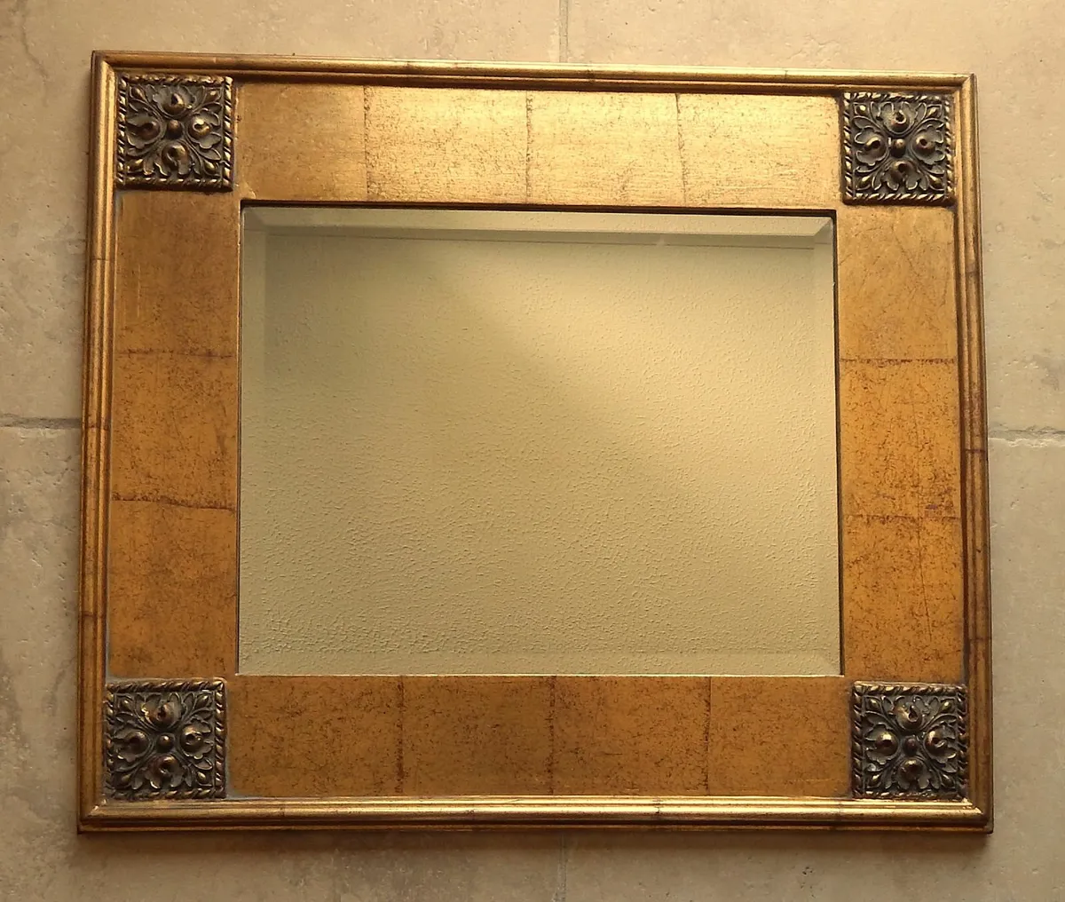 Large Bevelled Wall Mirror in Ornate Wooden Frame - Image 2