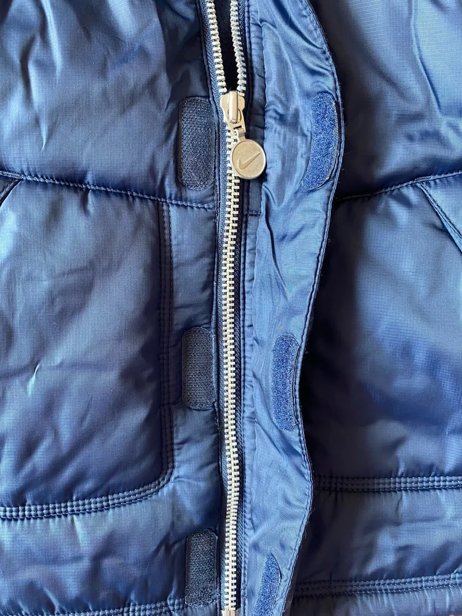 Kids NIKE  Navy Puffer Fleece Gilet - Junior Size - Image 3