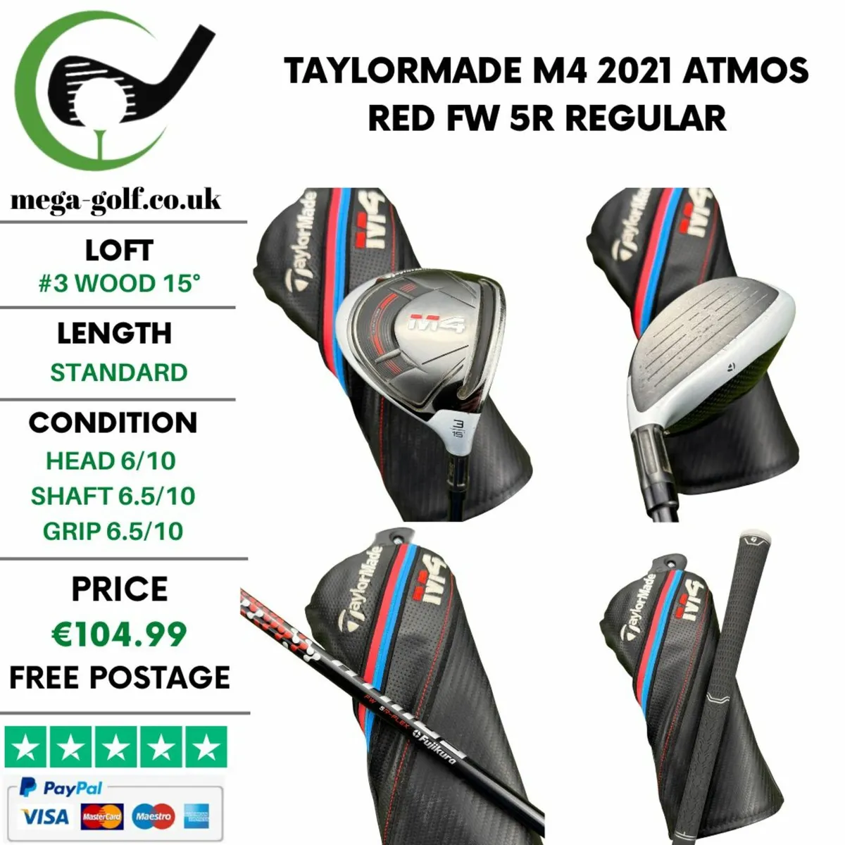 Taylormade M4 2021 #3 Wood 15° / Regular - Image 1