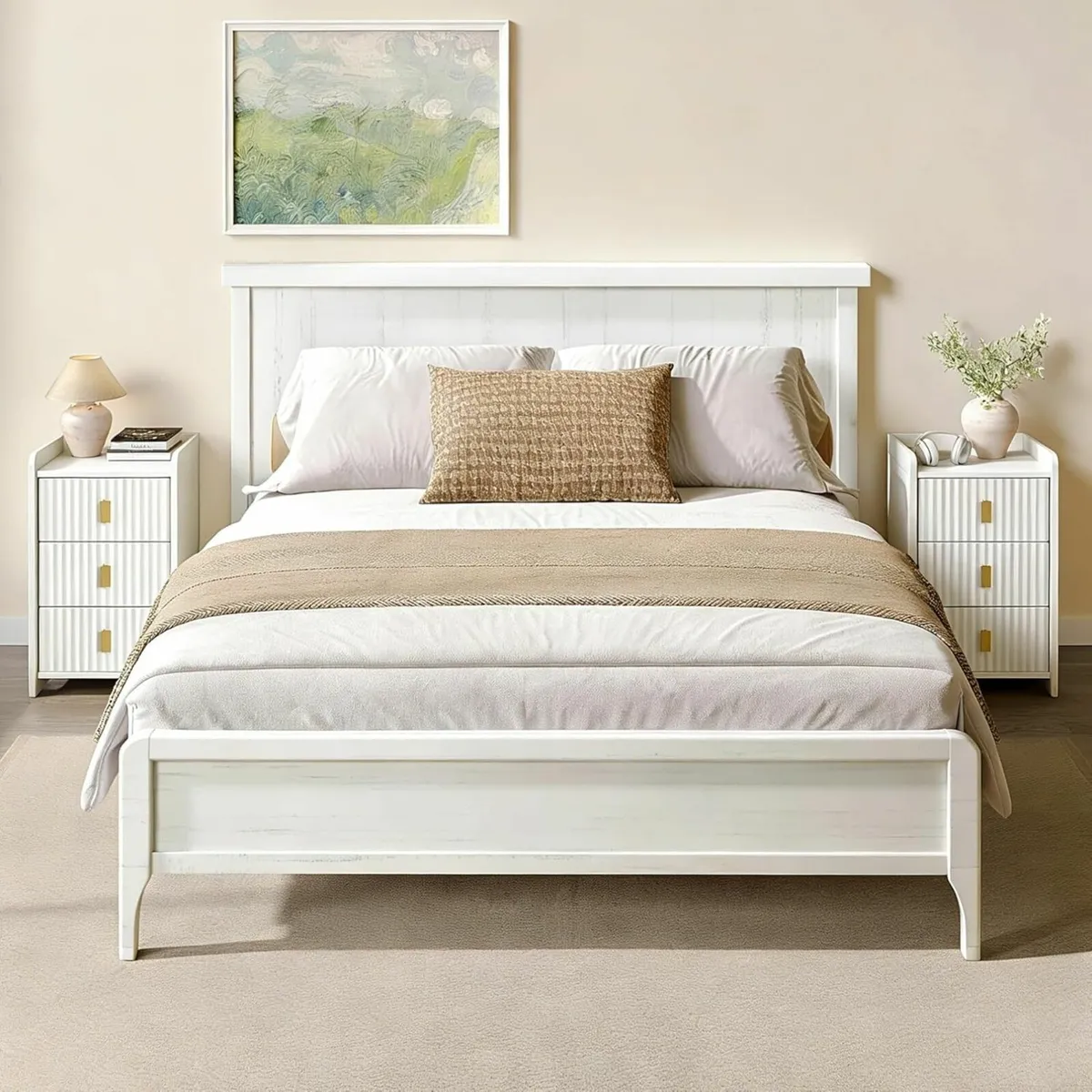 Bedside Table with 3 Drawers - Modern Nightstand - Image 2