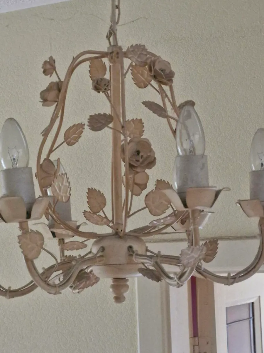 Vintage Floral Chandelier - Image 3