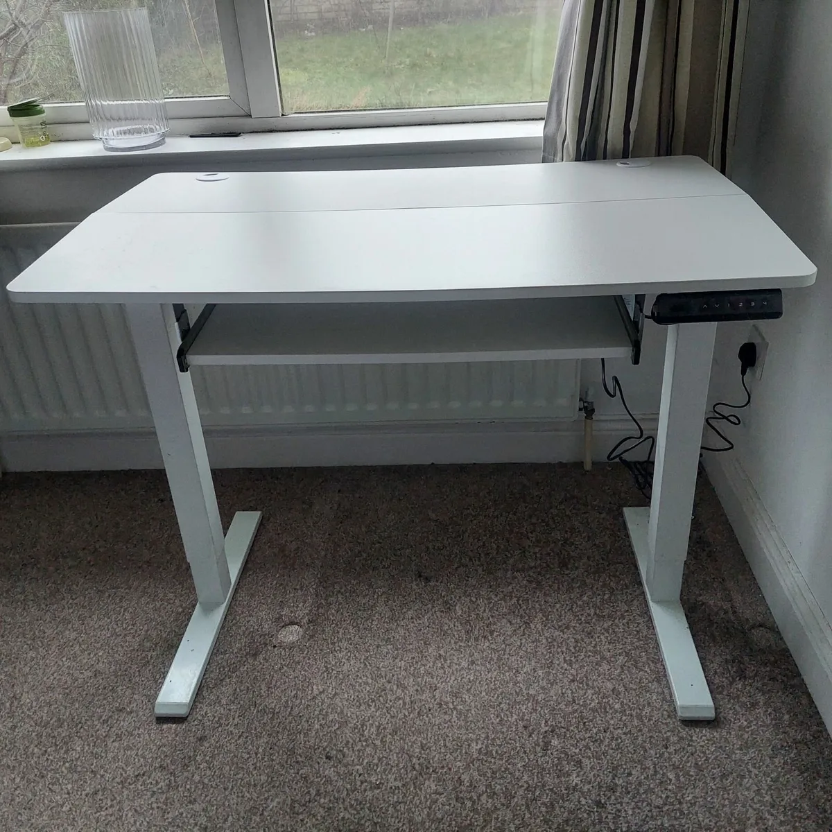 Electric Table, Dell 24" monitor, office chair - Image 1