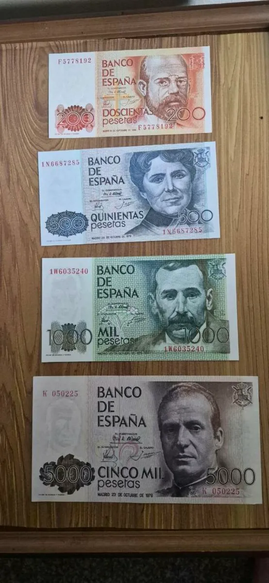 Pre Euro Spain Peseta Banknotes 1979 1980 series - Image 1