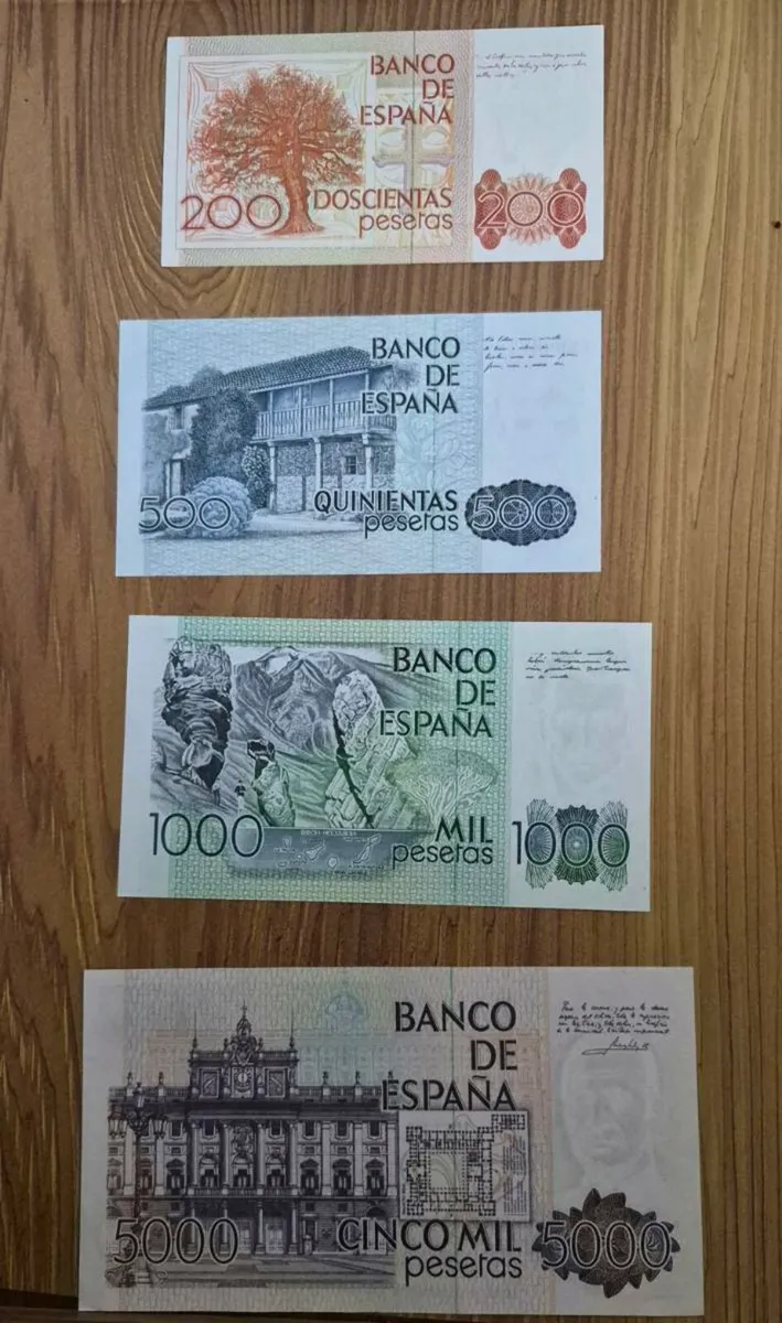 Pre Euro Spain Peseta Banknotes 1979 1980 series - Image 2