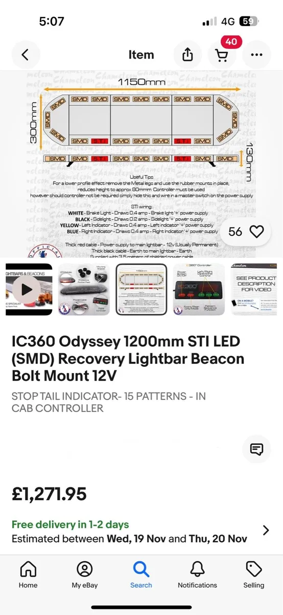 LED light bar with STOP/TAIL/INDICATORS - - Image 3