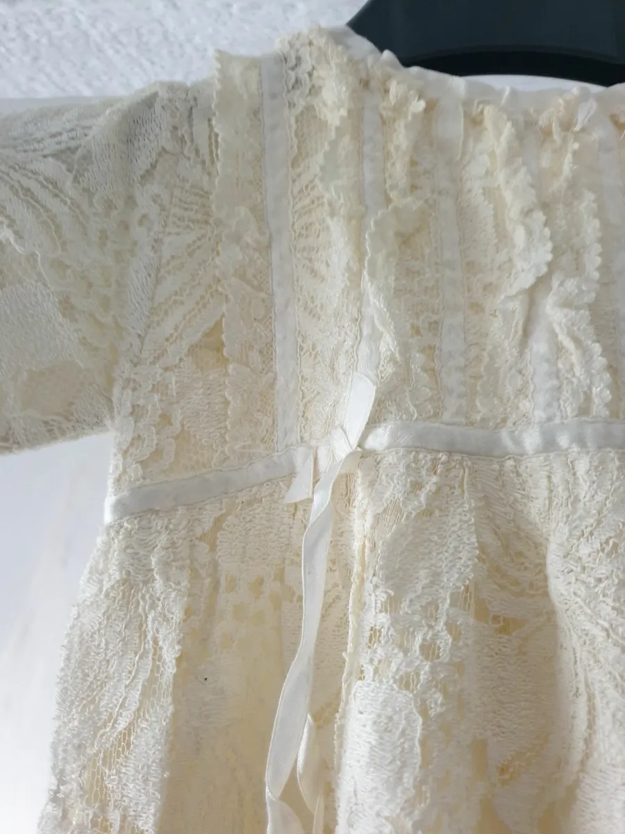 Antique Lace Christening / Baptism Gown - Image 4