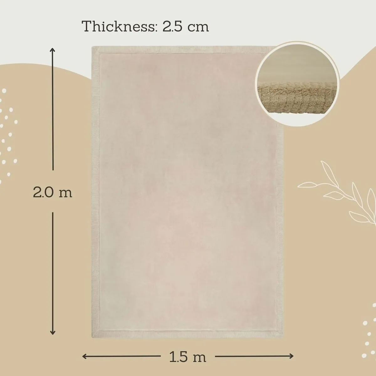 Premium Large Coral Velvet Baby Play Mat 200x150x2 - Image 3