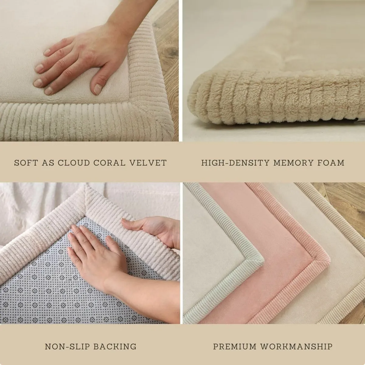 Premium Large Coral Velvet Baby Play Mat 200x150x2 - Image 4