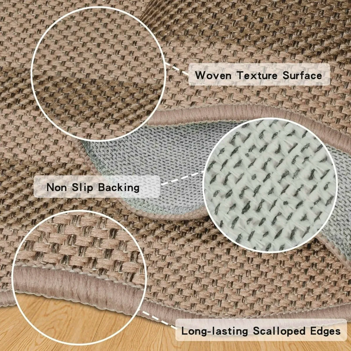 Runner Rug for Hallway 80x300cm Non Slip Carpet - Image 3