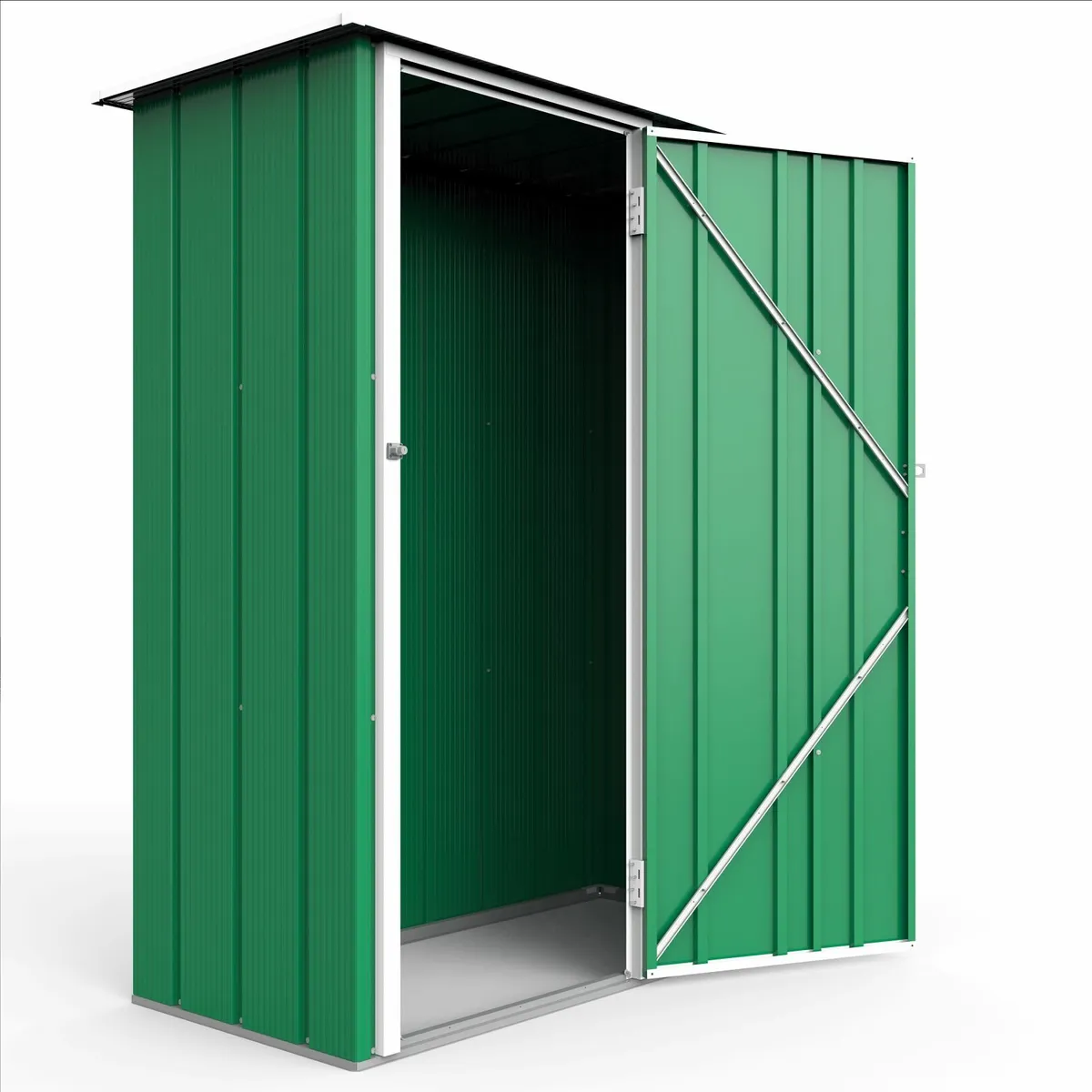 5×3 Easy-Store Steel Garden Shed – Green - Image 4