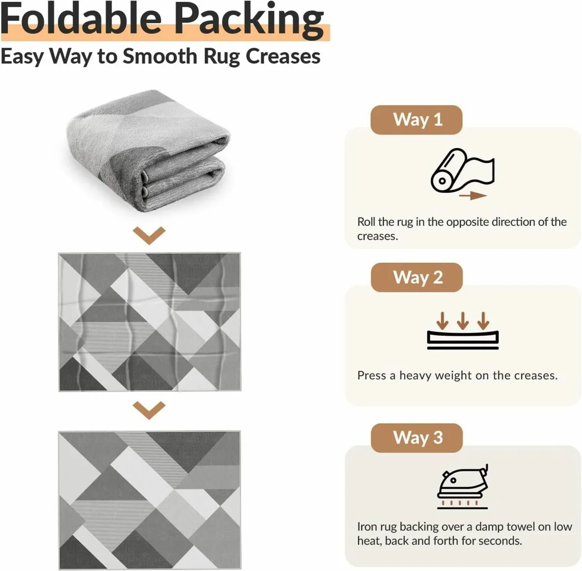 Rugs Living Room 120x180 cm Washable Rug with - Image 4