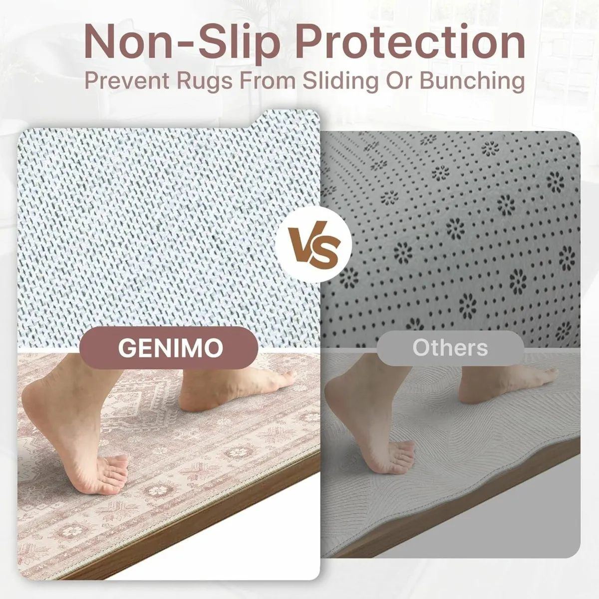 Rugs Living Room 160x230cm Large Washable Pink - Image 4