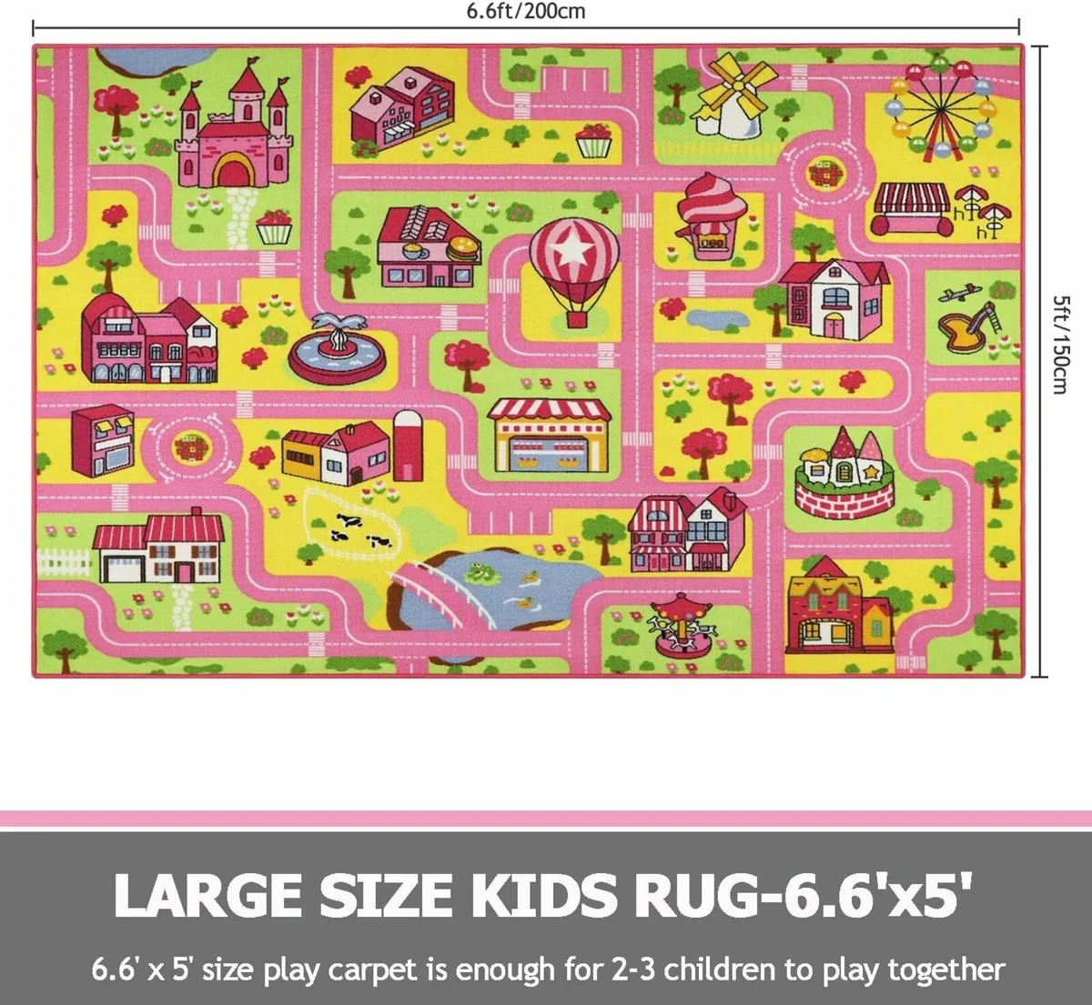 Kids Play Rug 150x200cm Large Size for Playroom - Image 2