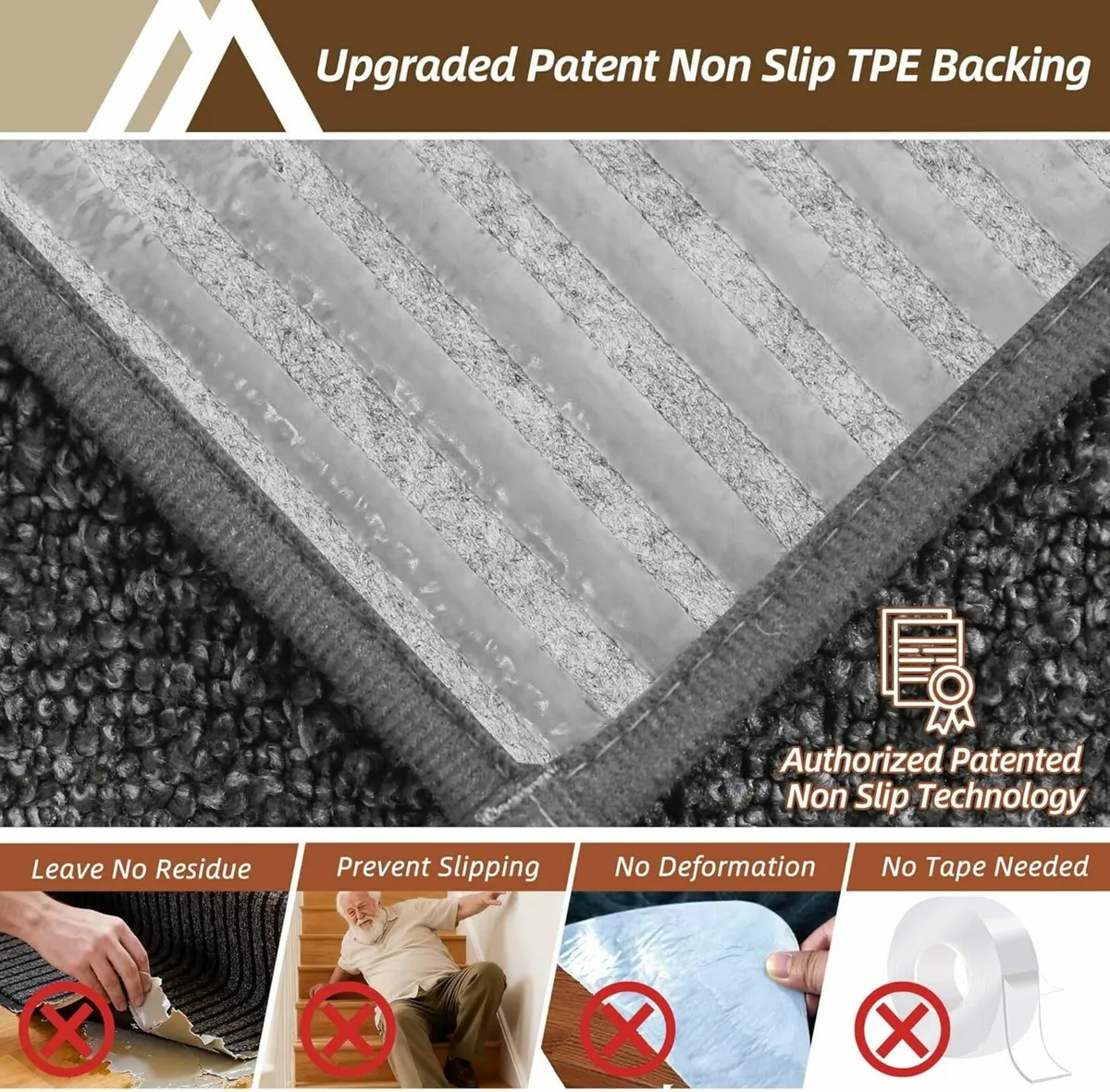 15 Pack Full Edge Wrapping Stair Carpet Treads - Image 2