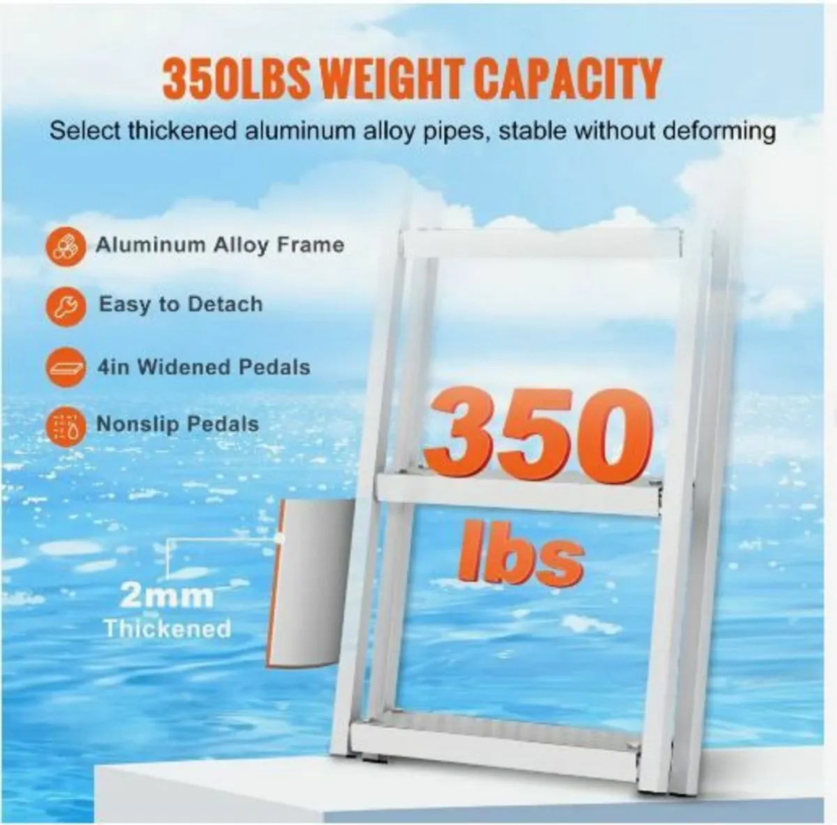 Dock Ladder Flip Up 5 Steps - Image 2