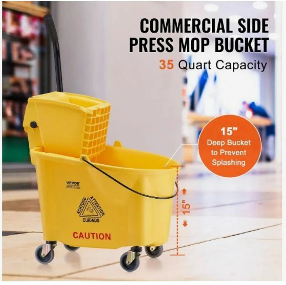 Mop Bucket with Wringer - Image 2