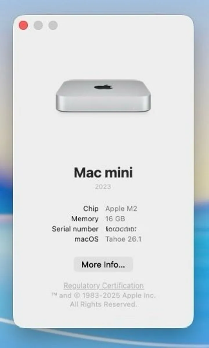 M2 Mac mini, 16gb memory, 256gb Storage. Comes with, keyboard, mouse & Monitor. - Image 2