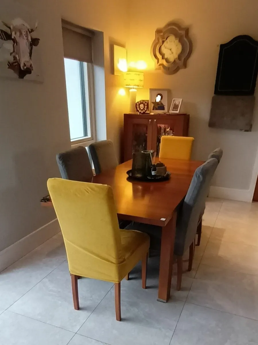 Cherrywood Dining Table, Chairs & Side Cabinet - Image 4