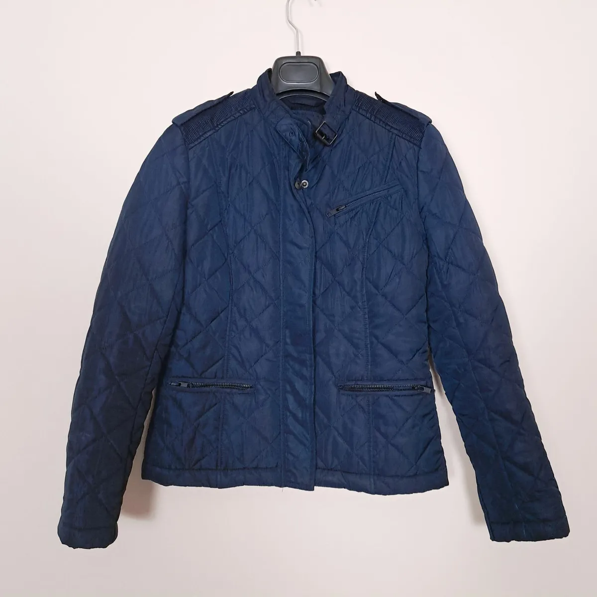 French Connection Navy Blue Quilted Jacket 8UK - Image 1