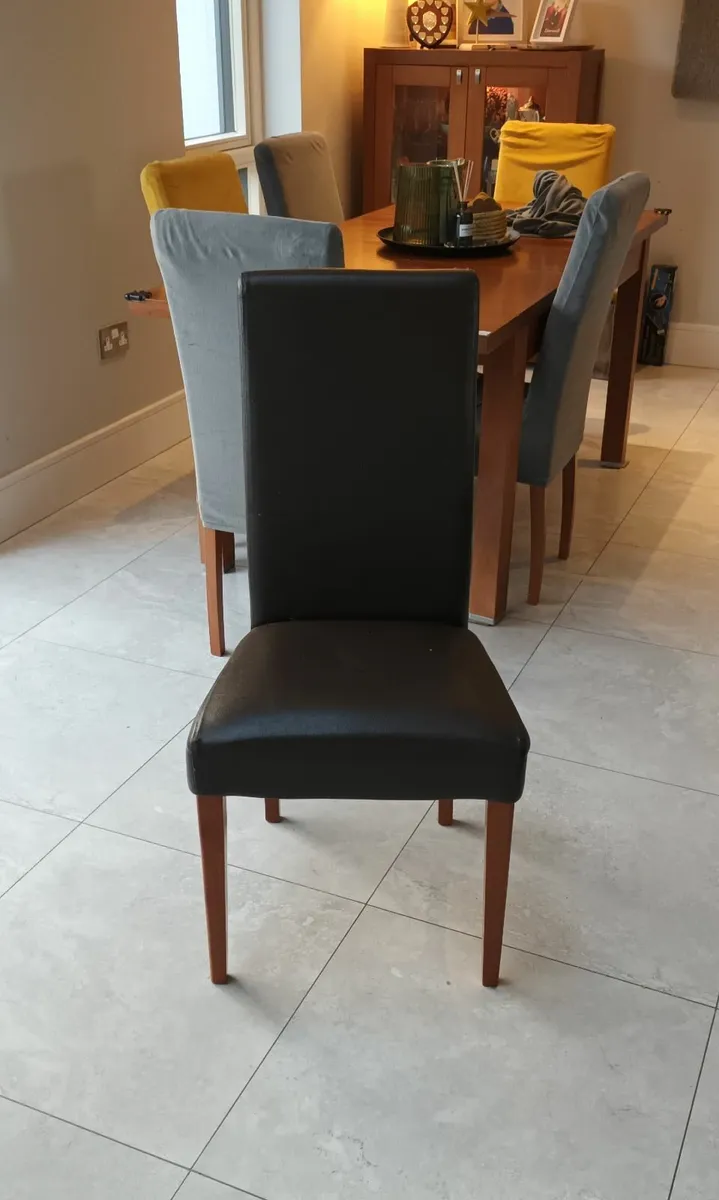 Cherrywood Dining Table, Chairs & Side Cabinet - Image 2