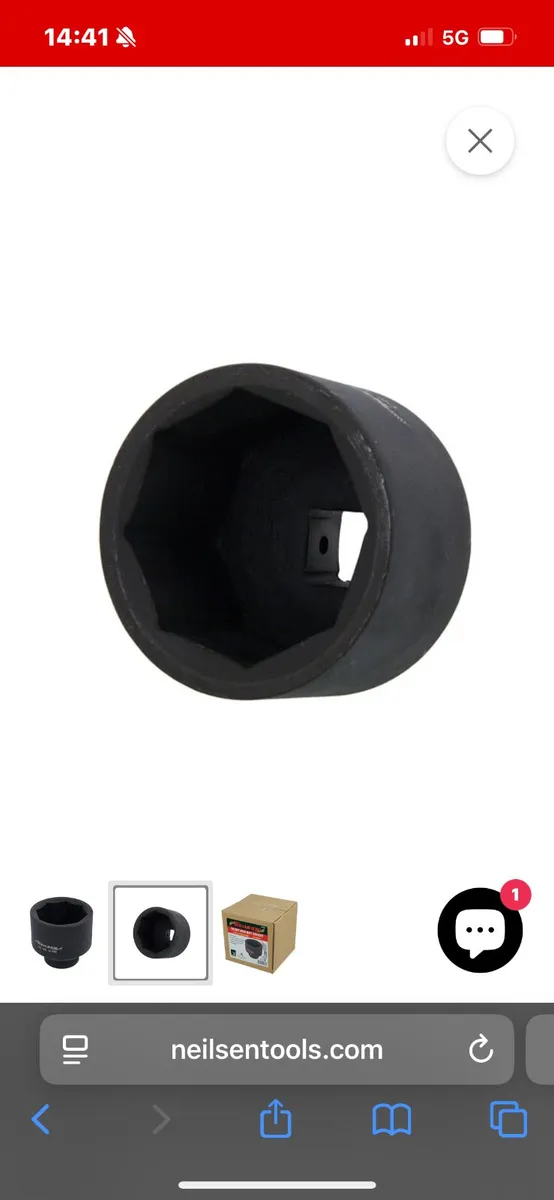 1IN DR HUB NUT SOCKET FOR SCANIA - 80MM - Image 2