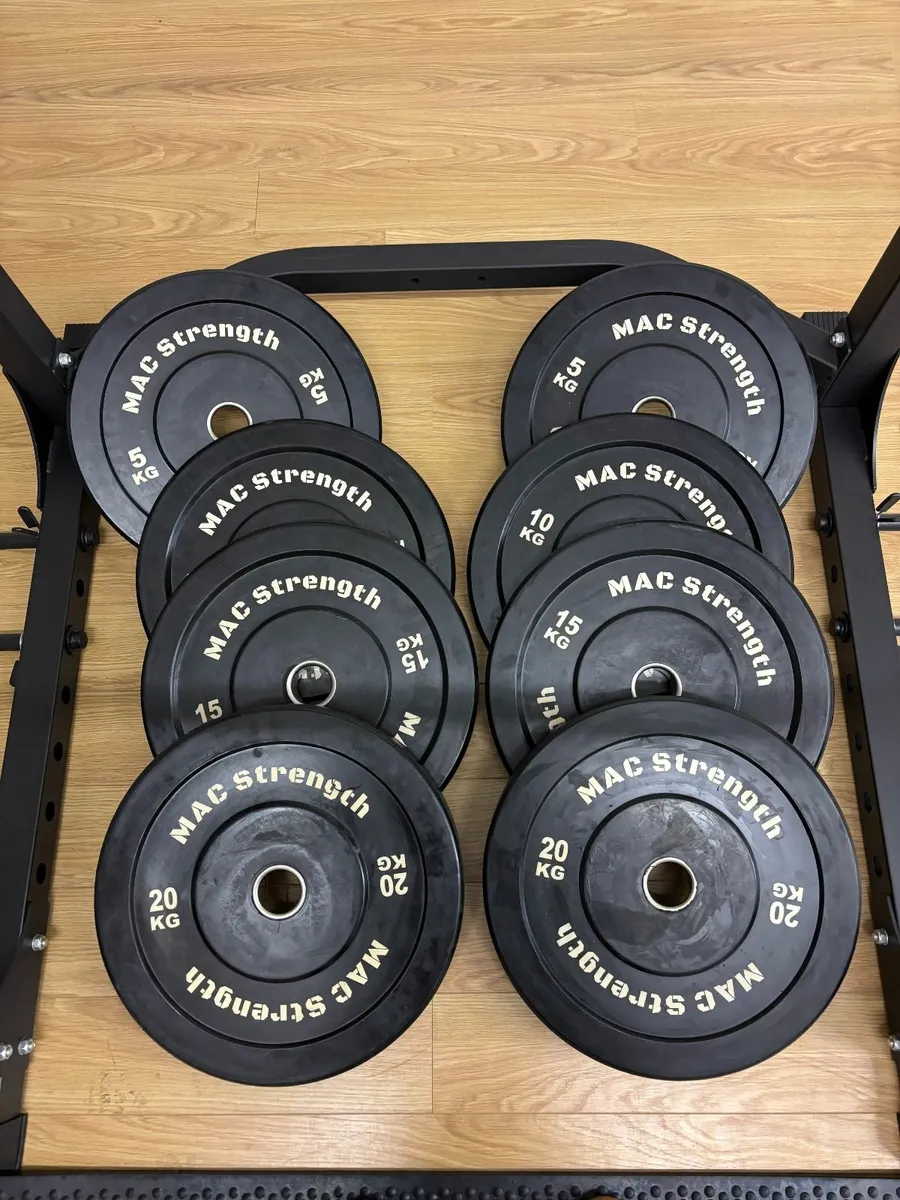 Free Standing Weights Rig, Barbell, Weights & Mat - Image 2