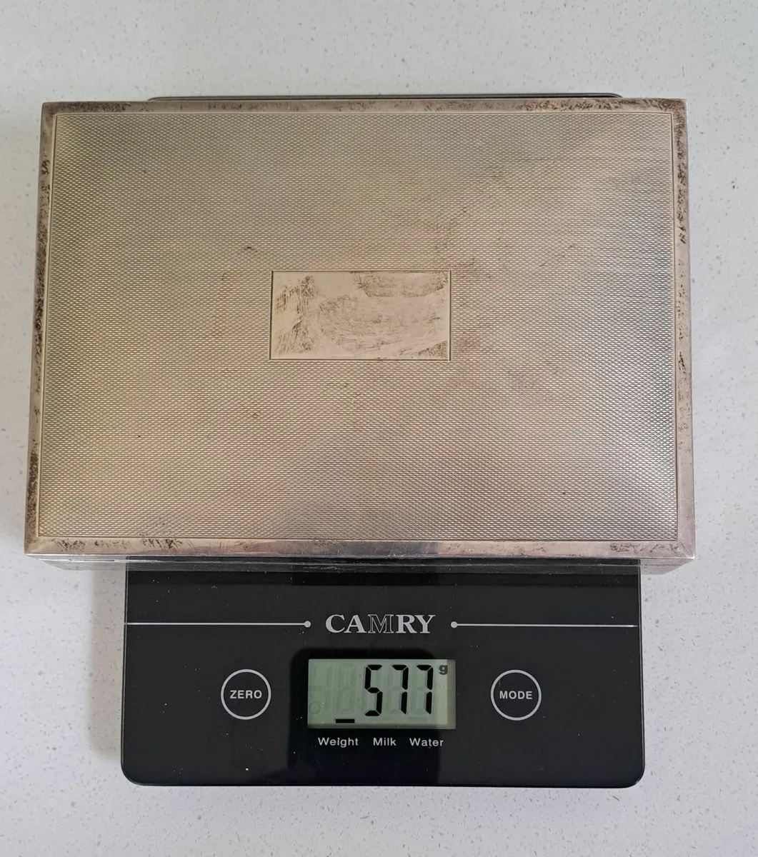 Sterling Silver Cigarette Box - large - Image 1