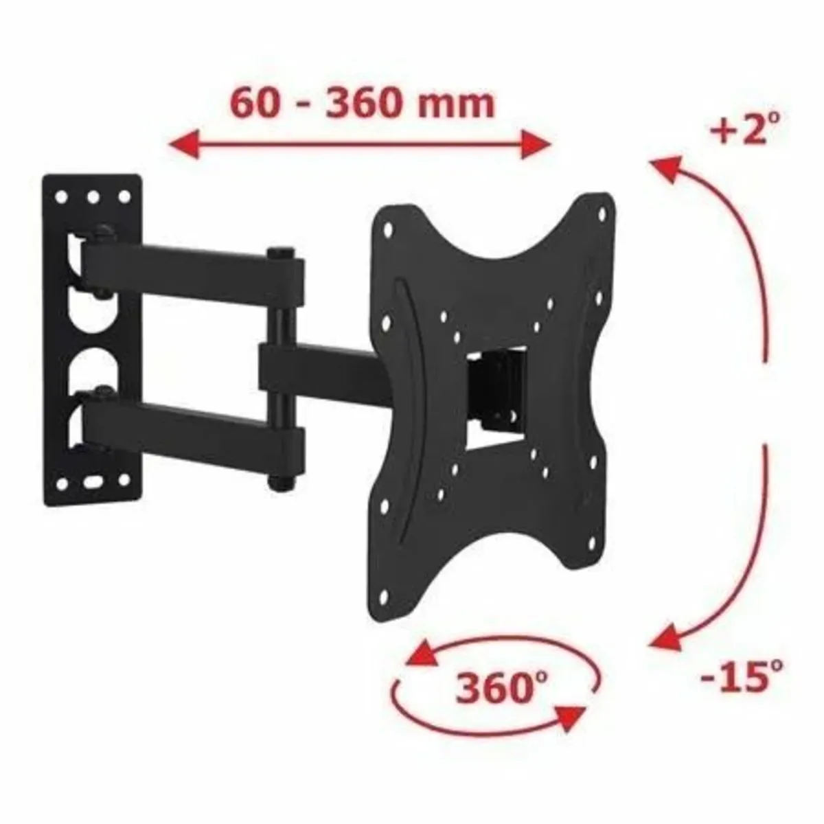 TV Wall Mount Bracket Arm Tilt Swivel 19-42" - Image 3