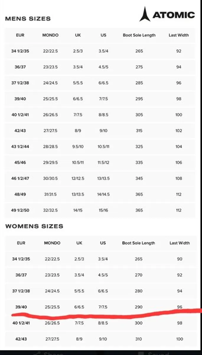 Atomic Womens Ski Boots (size 25.0, EU 39/40) - Image 4