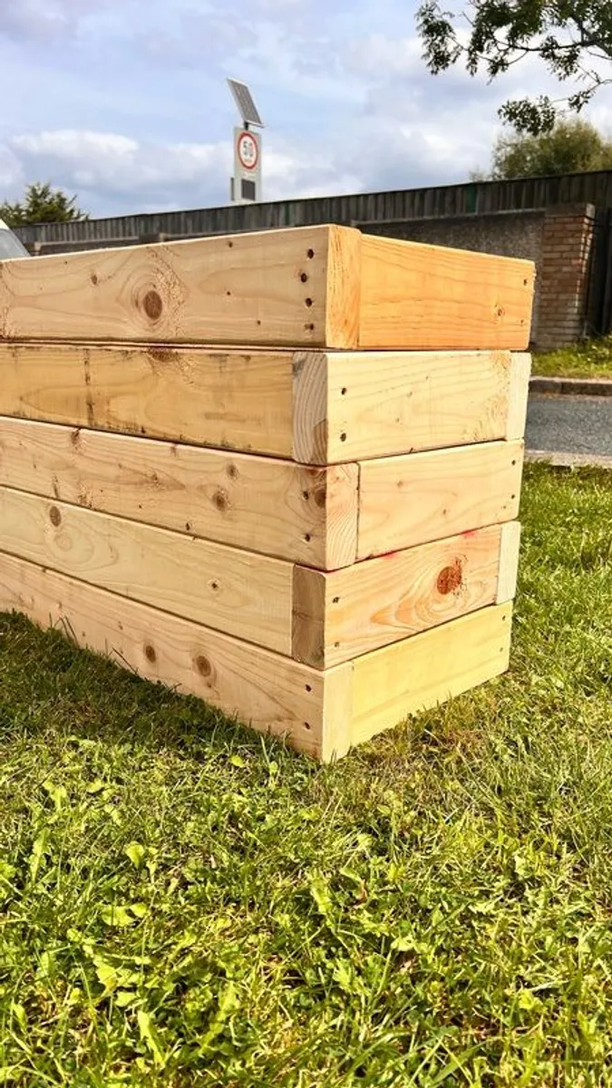 2 Meters Long Raised Garden Bed, Wooden Planter Box from 4x2" - Image 2