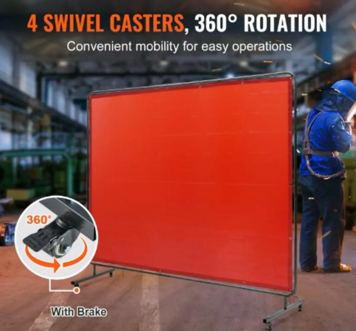 Welding Screen with Frame, 1.83 x 2.44 m Welding - Image 2