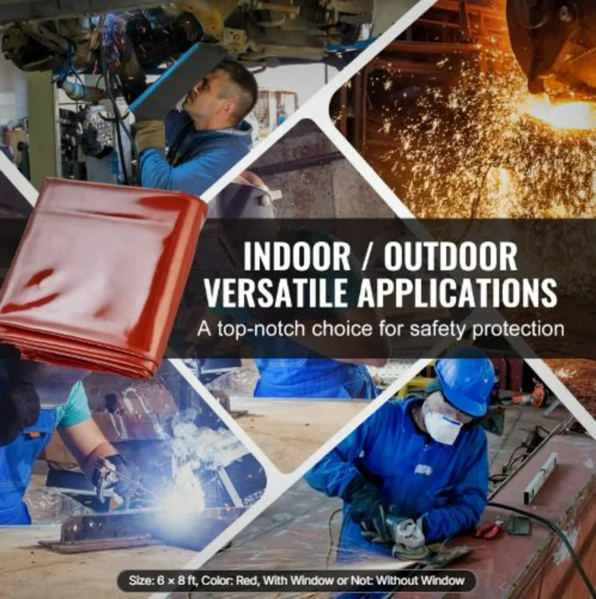 Welding Screen with Frame, 1.83 x 2.44 m Welding - Image 3