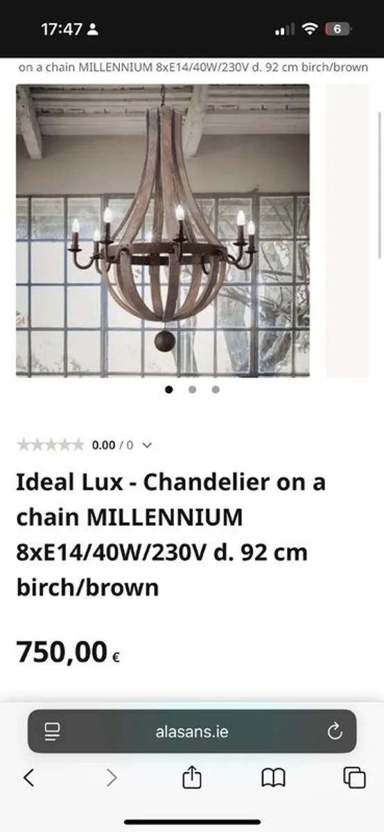 X Large Modern Farmhouse style Wooden Chandelier - Image 3