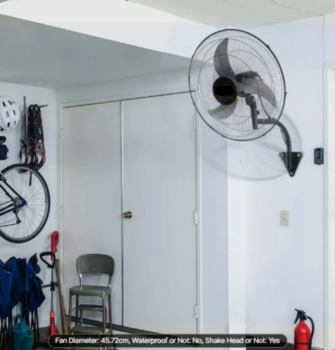 Wall Fan, 17.5 inch Wall Fan 4000 CFM, 3 Speeds, - Image 4