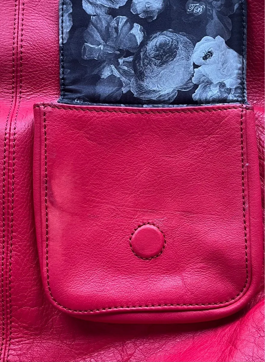 Authentic Ted Baker soft Red leather handbag - Image 4