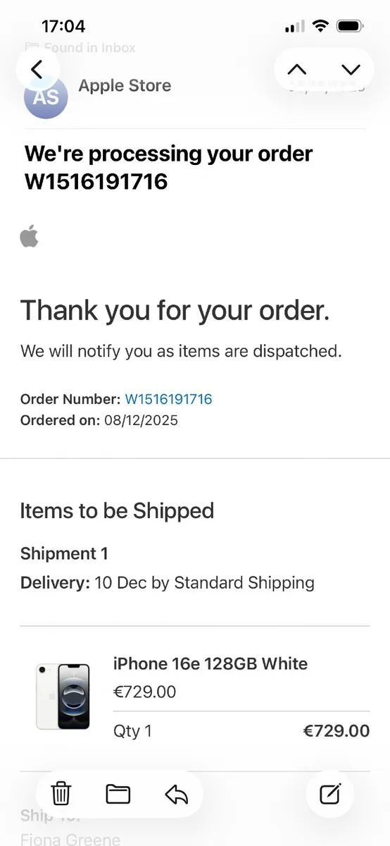 iPhone  16e 128GB White - Image 2