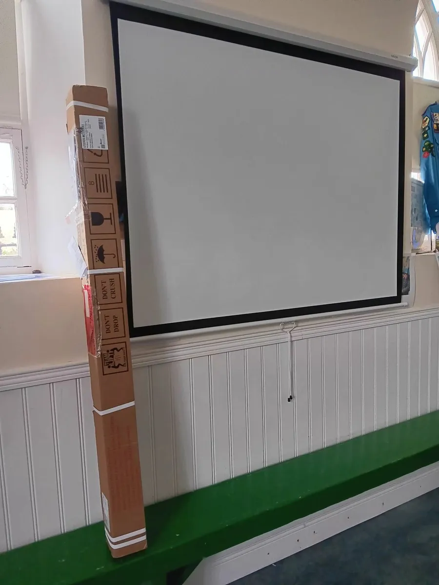 PULL DOWN PROJECTOR SCREEN  BRAND NEW