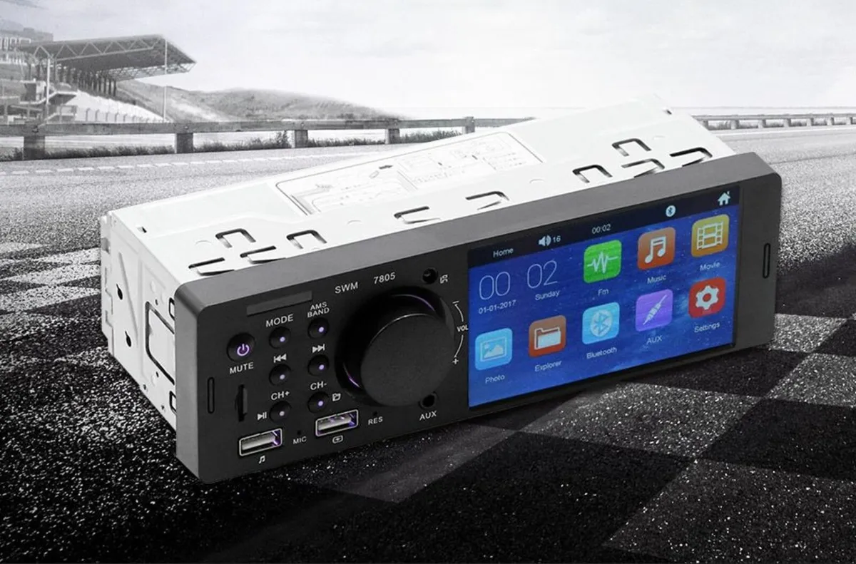 1 DIN 4.3" reversing monitor for 4x4 Van Camper - Image 2