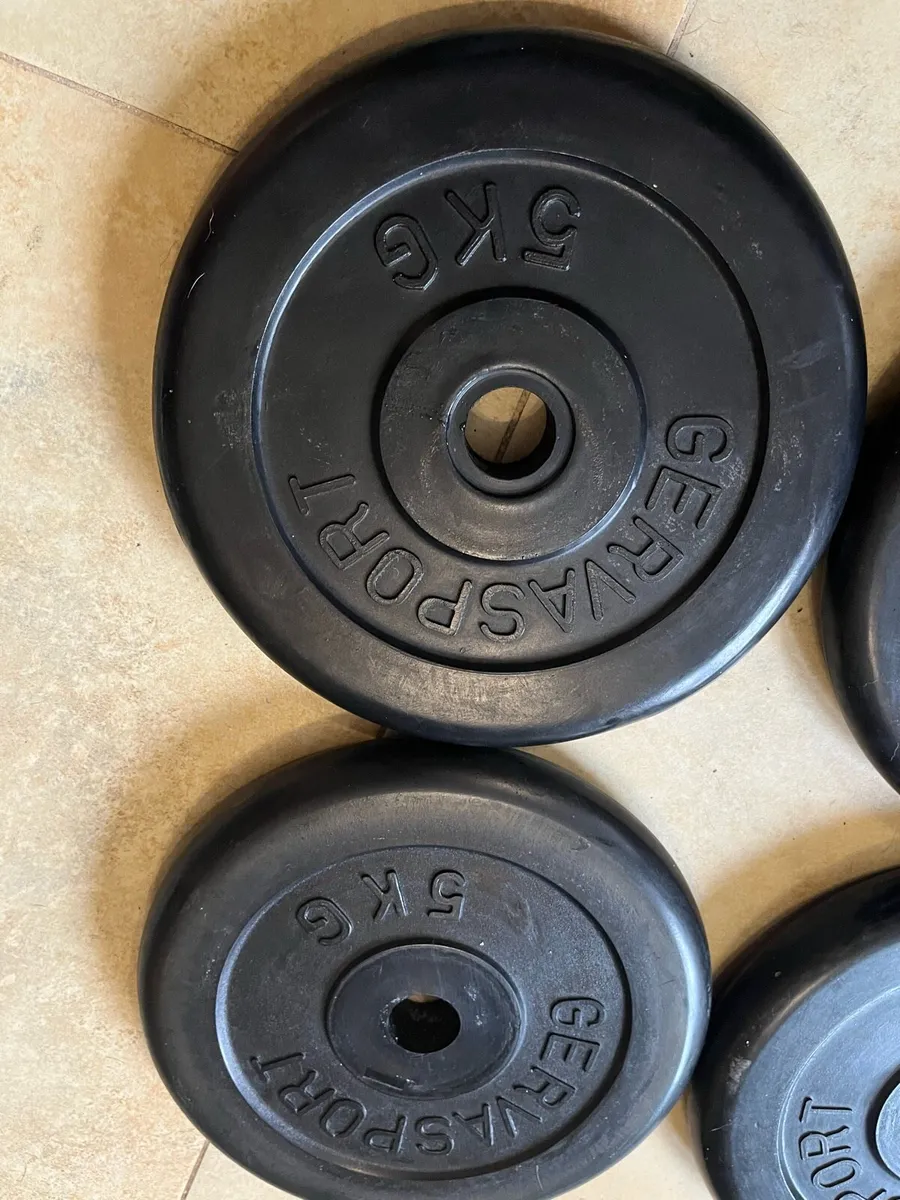 4x5kg standard 1” rubber weight plates - Image 2