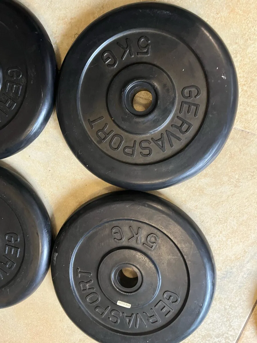 4x5kg standard 1” rubber weight plates - Image 3